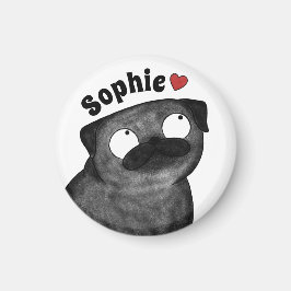Personalisierter Pug-Magnet, benutzerdefinierter N Magnet