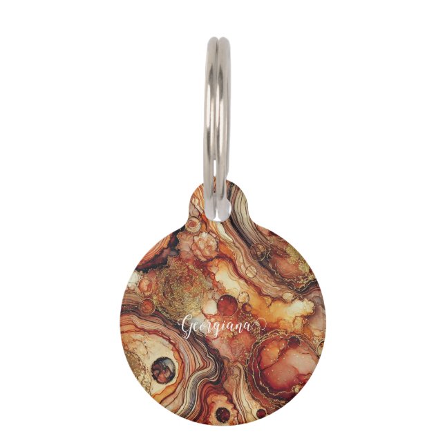 Personalisierter Pumpkin Gewürz Autumnal Alkohol T Haustiermarke (Vorderseite)