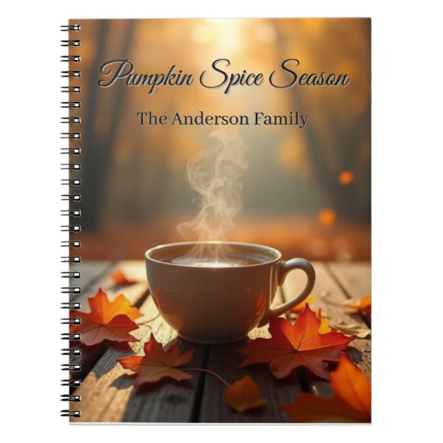 Personalisierter Pumpkin-Gewürz-Herbst Notizblock (Vorderseite)