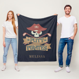 Personalisierter Putt Pirates Golfing Hobby Sports Fleecedecke
