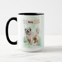Personalisierter Pyrenäen-Schäferhund Wasserfarben