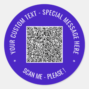 Personalisierter QR-Code-Aufkleber mit individuell Runder Aufkleber