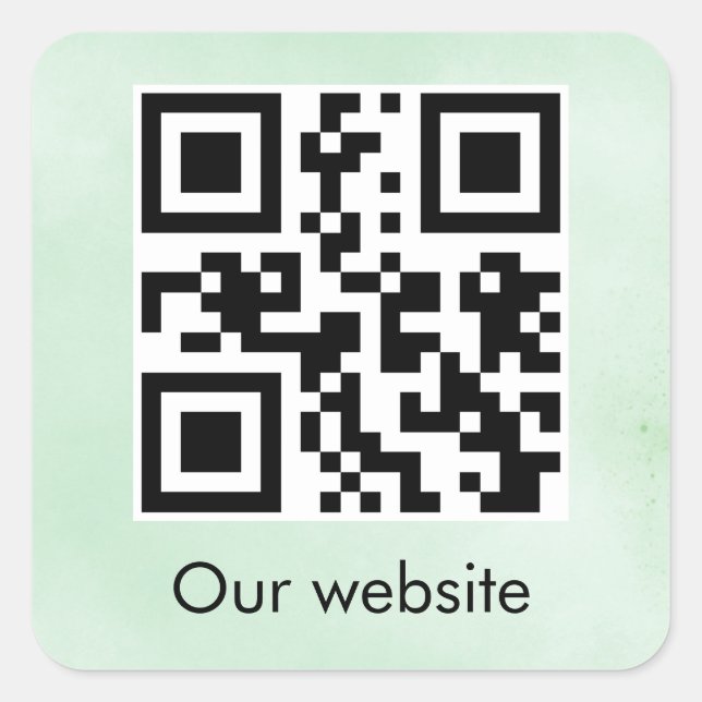 Personalisierter QR-Code-Aufkleber Quadratischer Aufkleber (Vorderseite)