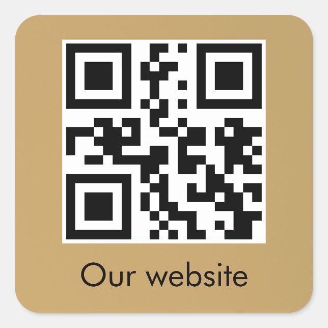 Personalisierter QR-Code-Aufkleber Quadratischer Aufkleber (Vorderseite)