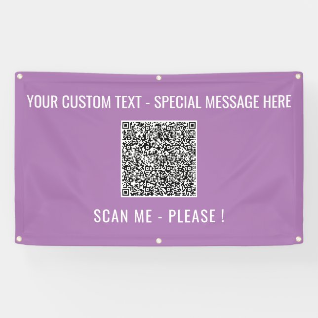 Personalisierter QR-Code-Banner - Benutzerdefinier Banner (Horizontal)
