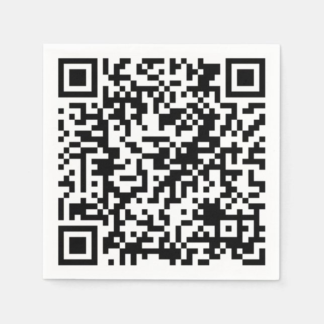 Personalisierter QR-Code Benutzerdefinierter URL-P Serviette (Vorderseite)