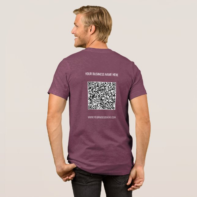 Personalisierter QR-Code Benutzerdefiniertes Textg Tri-Blend Shirt (Rückseite voll)
