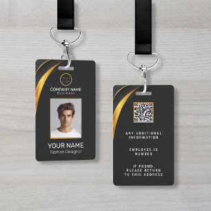 Personalisierter QR-Code Geschäftslogo Professiona Ausweis