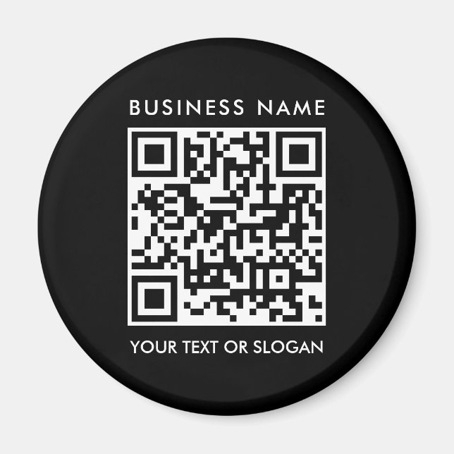 Personalisierter QR-Code-Logo-Vorlage Magnet (Vorne)