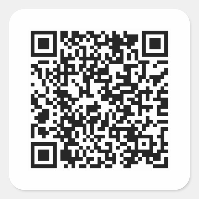Personalisierter QR-Code Quadratischer Aufkleber (Vorderseite)
