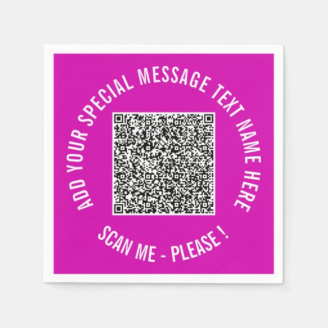 Personalisierter QR-Code Scannen von Neapel mit be Serviette (Vorderseite)