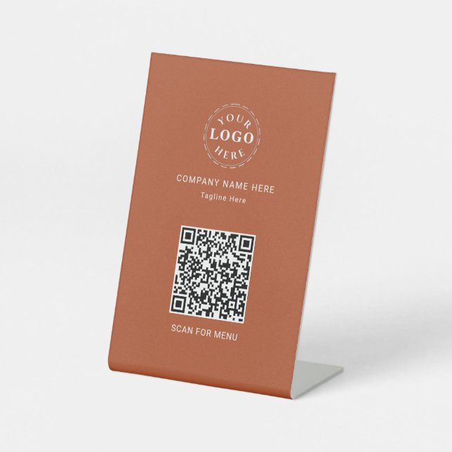 Personalisierter QR-Code Sockelschild (Vorderseite)