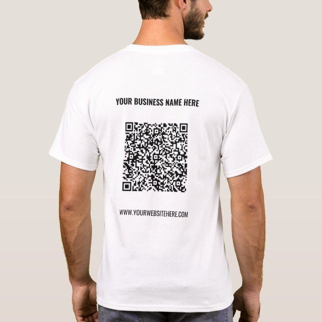 Personalisierter QR-Code-T - Shirt mit benutzerdef (Rückseite)