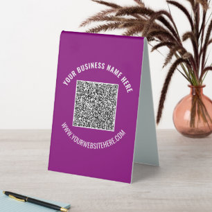 Personalisierter QR-Code Text Business Table Zente Tischaufsteller