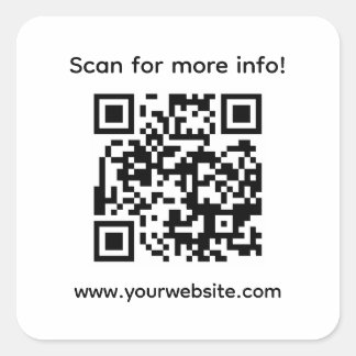 Personalisierter QR-Code und benutzerdefinierter T Quadratischer Aufkleber