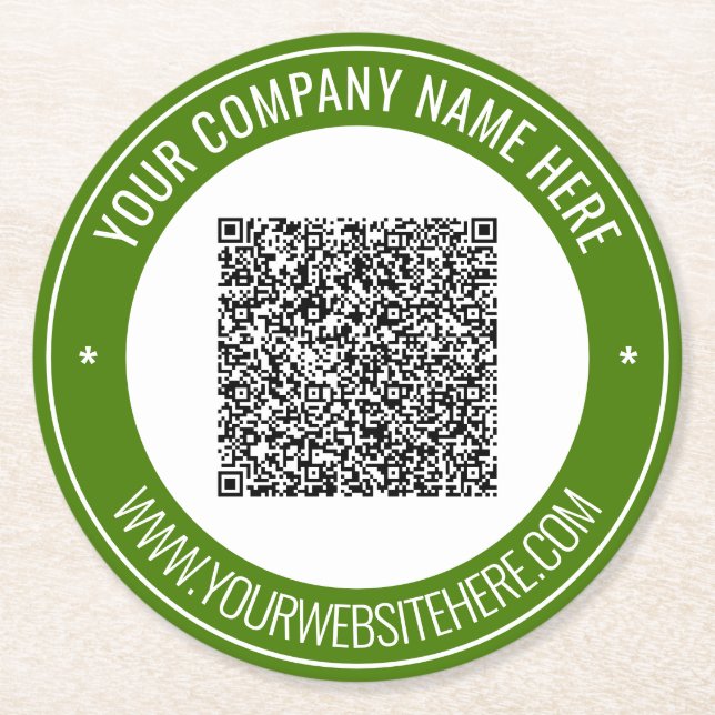 Personalisierter QR-Code und Untersetzer für benut (Vorderseite)