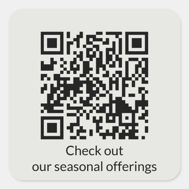 Personalisierter QR-Code URL generieren Quadratischer Aufkleber (Vorderseite)