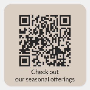 Personalisierter QR-Code URL Square Sticker generi