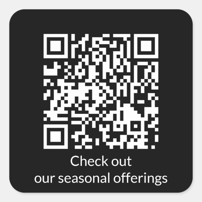 Personalisierter QR-Code URL Square Sticker generi (Vorderseite)