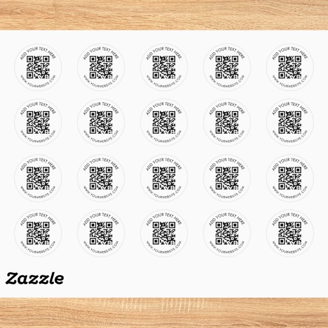 Personalisierter QR-Code-Website-Promotion Runder Aufkleber (Von Creator hochgeladen)