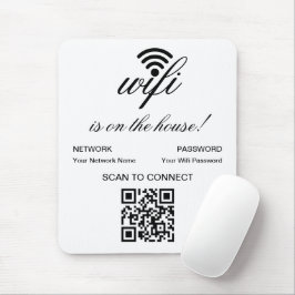 Personalisierter QR-Code Wifi-Internet-Scan zur Ve Mousepad