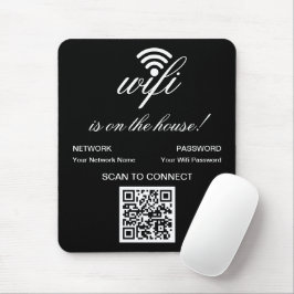 Personalisierter QR-Code Wifi-Internet-Scan zur Ve Mousepad