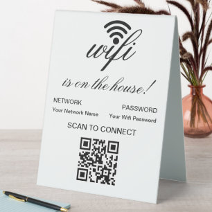 Personalisierter QR-Code Wifi-Internet-Scan zur Ve Tischaufsteller