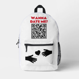 Personalisierter QR-Code – Willst du mich datieren Bedruckter Rucksack