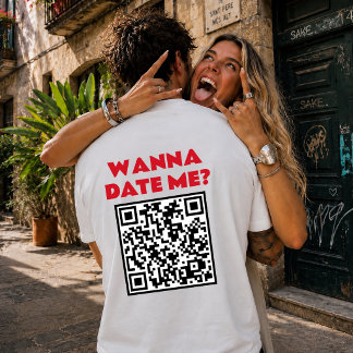 Personalisierter QR-Code – Willst du mich datieren T-Shirt
