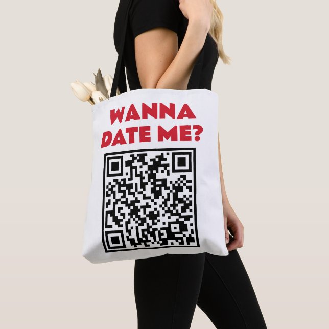Personalisierter QR-Code – Willst du mich datieren Tasche (Von Nahem)