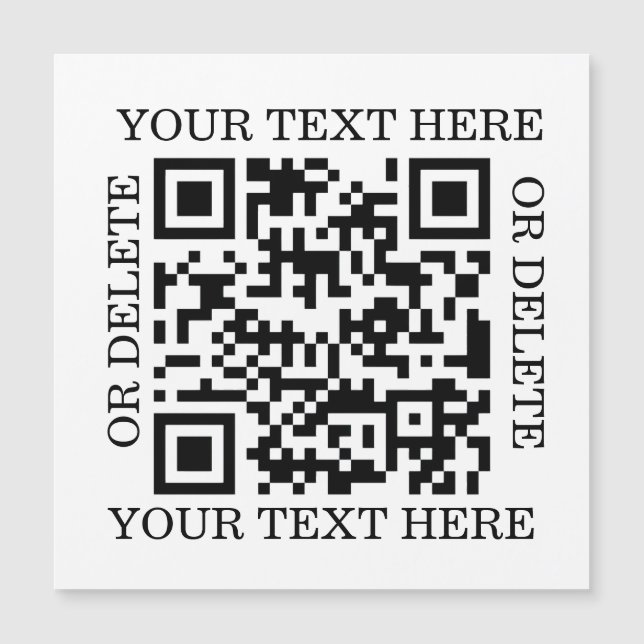 Personalisierter QR-Code zum Scannen Magnetkarte (Vorderseite)