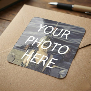 Personalisierter quadratischer Foto-Stickerbogen Aufkleber