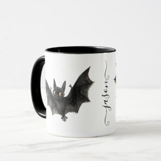 Personalisierter Quirky Halloween-Bat Tasse