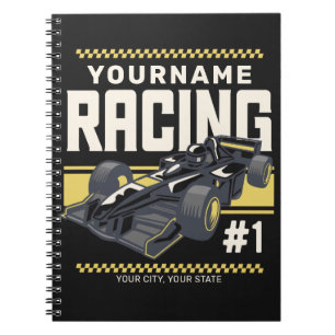 Personalisierter Racing Team Fast Race Car Treiber Notizblock