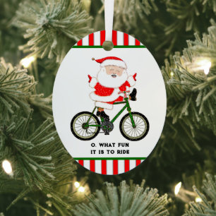 Personalisierter Radfahrer-Urlaub Ornament Aus Metall
