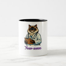 Personalisierter Ragdoll-Katzen-Tierarzt-Becher Ti