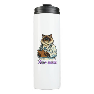 Personalisierter Ragdoll-Katzen-Tierarzthelfer-The Thermosbecher