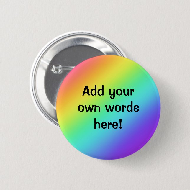 Personalisierter Rainbow-Button Button (Vorne & Hinten)