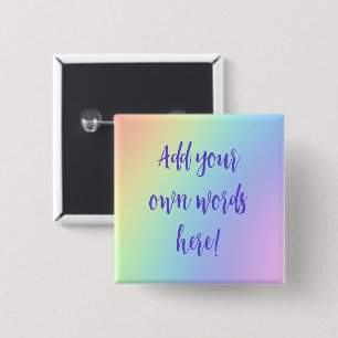 Personalisierter Rainbow-Square-Button Button