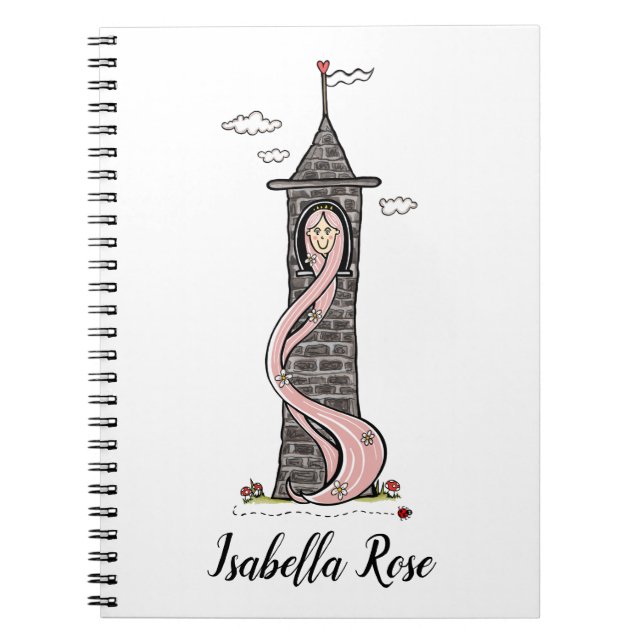 Personalisierter Rapunzel Princess Light Skin Tone Notizblock (Vorderseite)