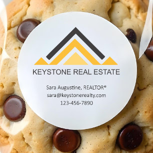 Personalisierter Realtor-Aufkleber mit Logo Runder Aufkleber