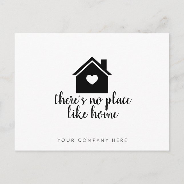 Personalisierter Realtor Es gibt keinen Ort wie Zu Postkarte (Vorderseite)
