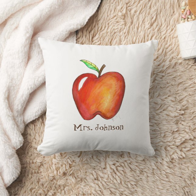 Personalisierter Red Apple für die Lehrer-Bildung Kissen (Decke)
