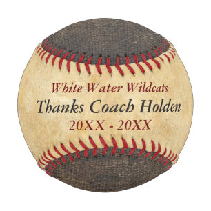 Personalisierter Red Baseball Coach Danke