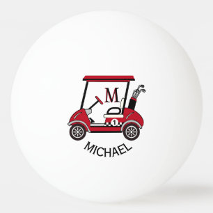 Personalisierter Red & Black Custom Cart Tischtennisball