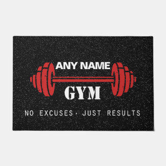 Personalisierter Red & Black Zuhause Gymnastikmatt Fußmatte