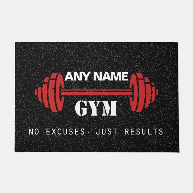 Personalisierter Red & Black Zuhause Gymnastikmatt Fußmatte (Vorderseite)