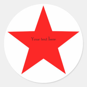 Personalisierter Red Star Runder Aufkleber