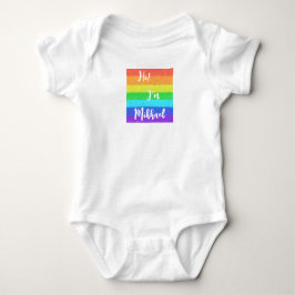 Personalisierter Regenbogen Baby Jersey Bodysuit Baby Strampler