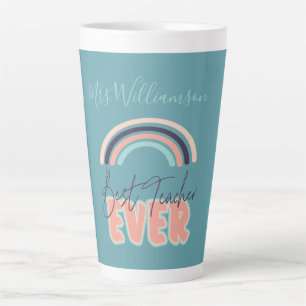 Personalisierter Regenbogen Bester Lehrer je Schul Milchtasse